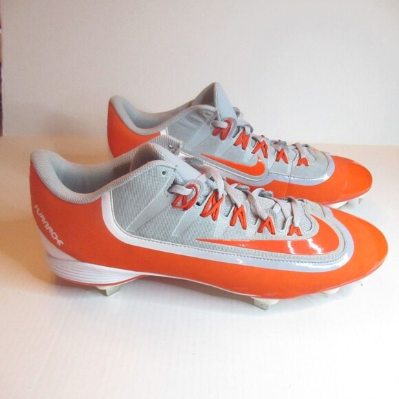 Nike Mens BSBL Huarache Baseball Shoes Orange 807126-061 Color Block Low Top 15M - Picture 2 of 7